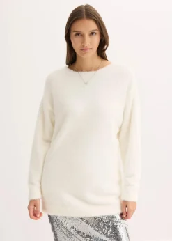 Damen bonprix Bekleidung·Umstandsmode|Bekleidung·Jeans|Longpullover aus weichem Federgarn
