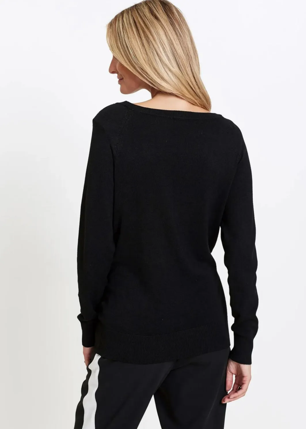Damen bonprix Bekleidung·Umstandsmode|Pullover & Strickjacken|Long-Pullover mit Glitzersteinen