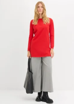 Hot Longpullover mit recycelter Baumwolle Damen Strickmode|Pullover & Strickjacken