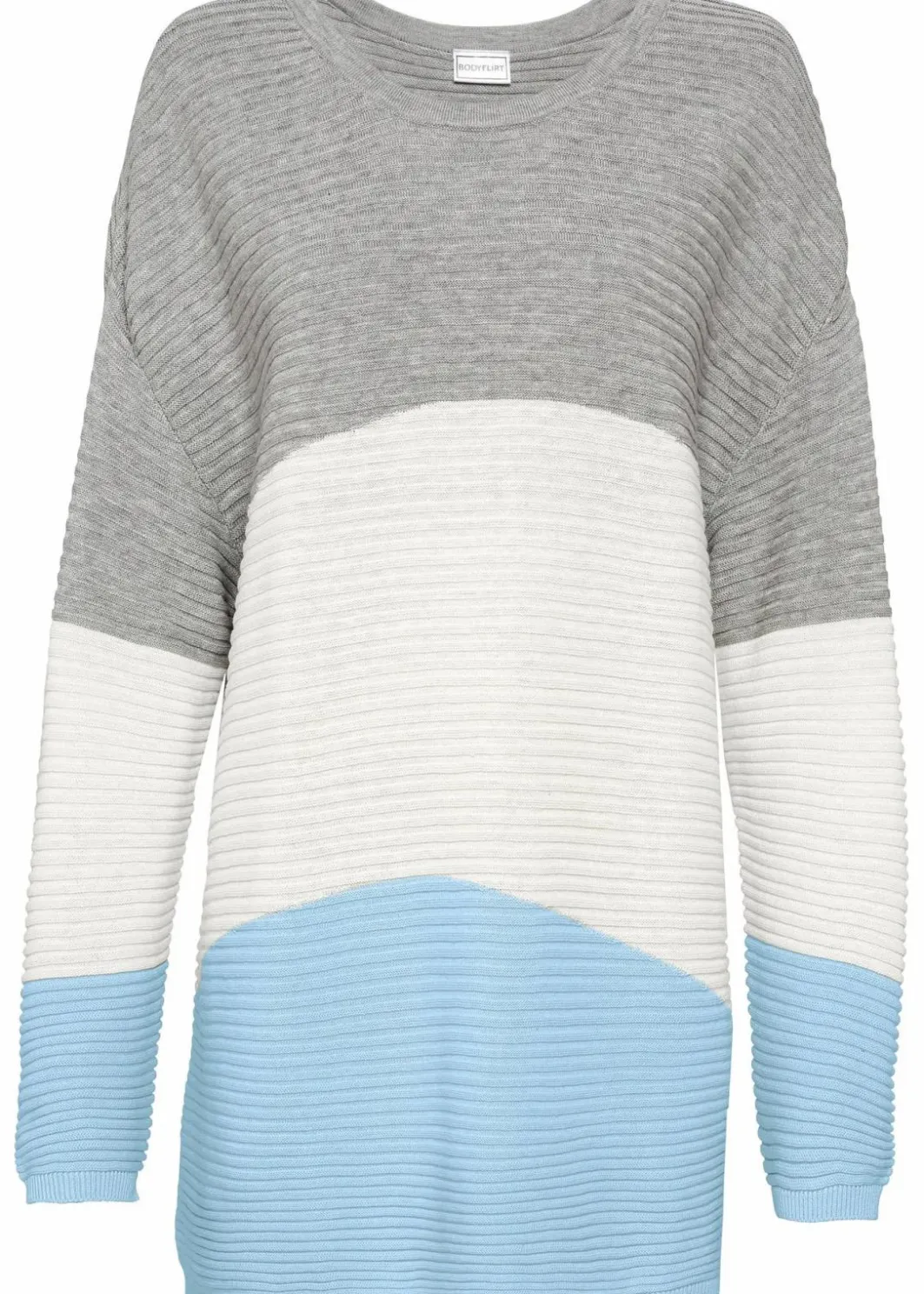 Damen bonprix Bekleidung·Umstandsmode|Bekleidung·Jeans|Longpullover mit Rippmuster