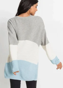 Damen bonprix Bekleidung·Umstandsmode|Bekleidung·Jeans|Longpullover mit Rippmuster