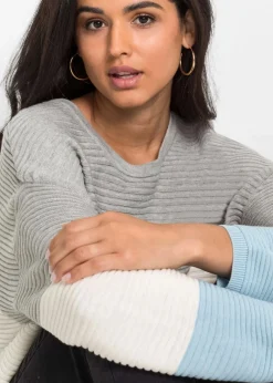 Damen bonprix Bekleidung·Umstandsmode|Bekleidung·Jeans|Longpullover mit Rippmuster