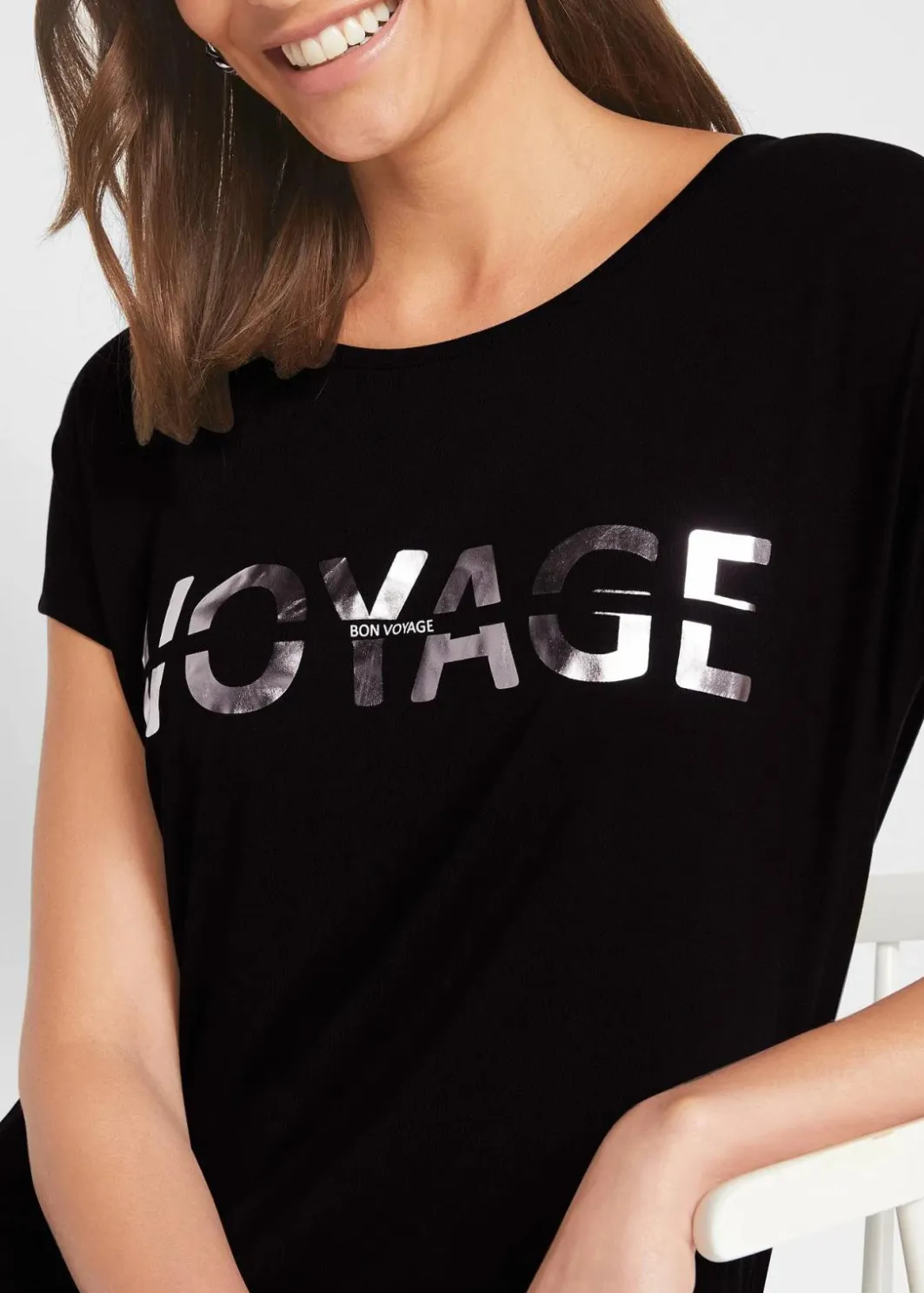 Discount Longshirt aus Viskose-Mix Damen Nachhaltigere Materialien|Shirts & Tops