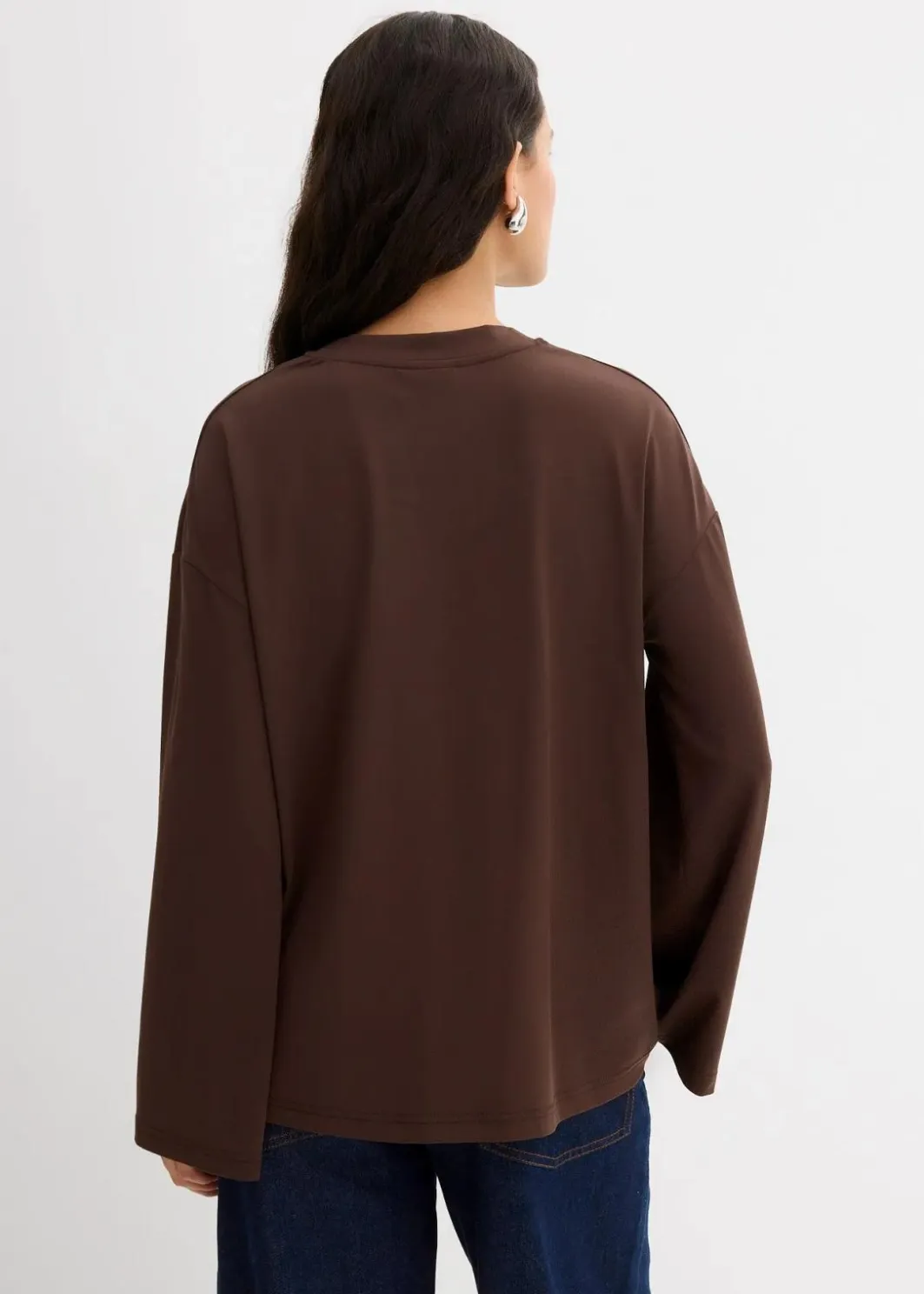 Damen bonprix Shirts & Tops|Longshirt aus fließender Qualität