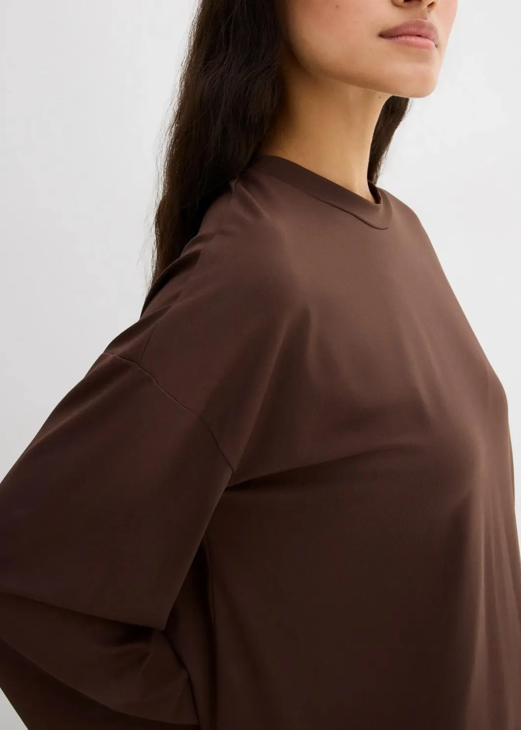 Damen bonprix Shirts & Tops|Longshirt aus fließender Qualität