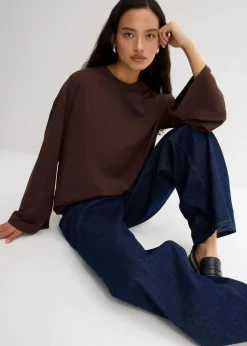 Damen bonprix Shirts & Tops|Longshirt aus fließender Qualität