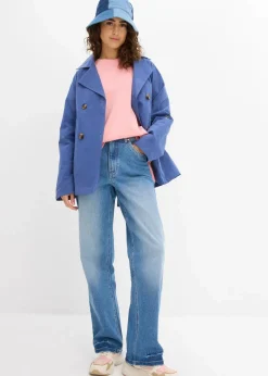 Damen bonprix Shirts & Tops|Zweiteiler & Sets|Longshirt aus Interlock