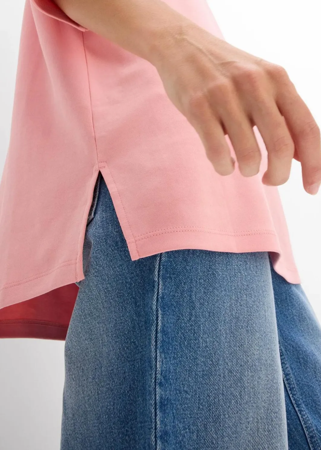Damen bonprix Shirts & Tops|Zweiteiler & Sets|Longshirt aus Interlock