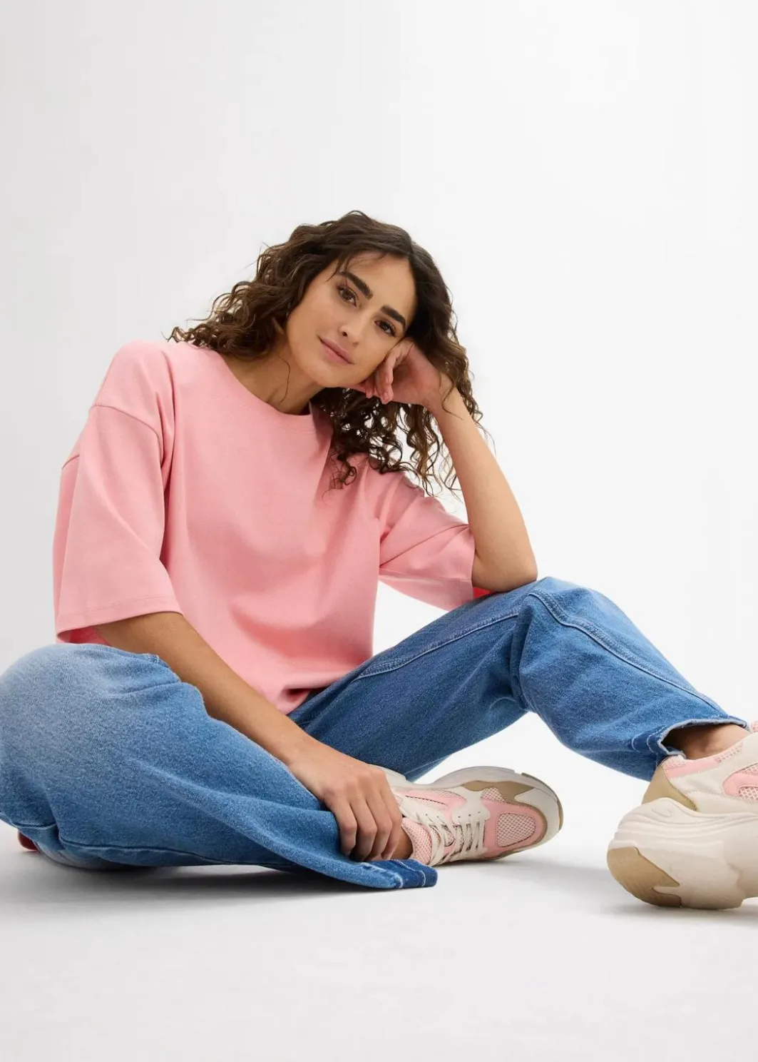 Damen bonprix Shirts & Tops|Zweiteiler & Sets|Longshirt aus Interlock
