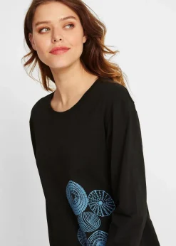 Clearance Longshirt aus reiner Baumwolle Damen Shirts & Tops