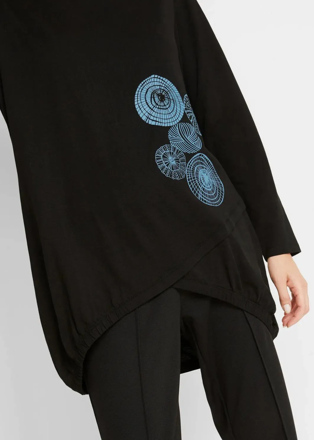 Clearance Longshirt aus reiner Baumwolle Damen Shirts & Tops