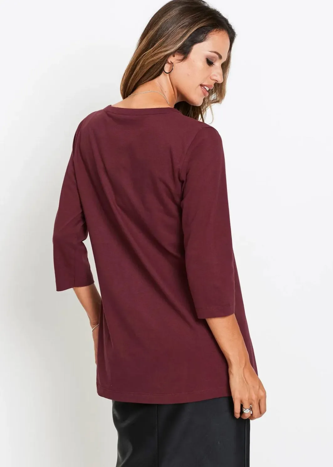 Damen bonprix Shirts & Tops|Longshirt aus reiner Baumwolle
