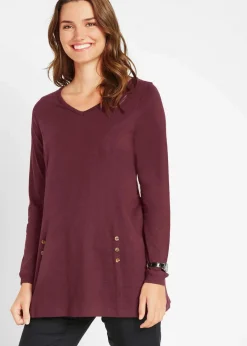 Discount Longshirt aus reiner Baumwolle Damen Shirts & Tops
