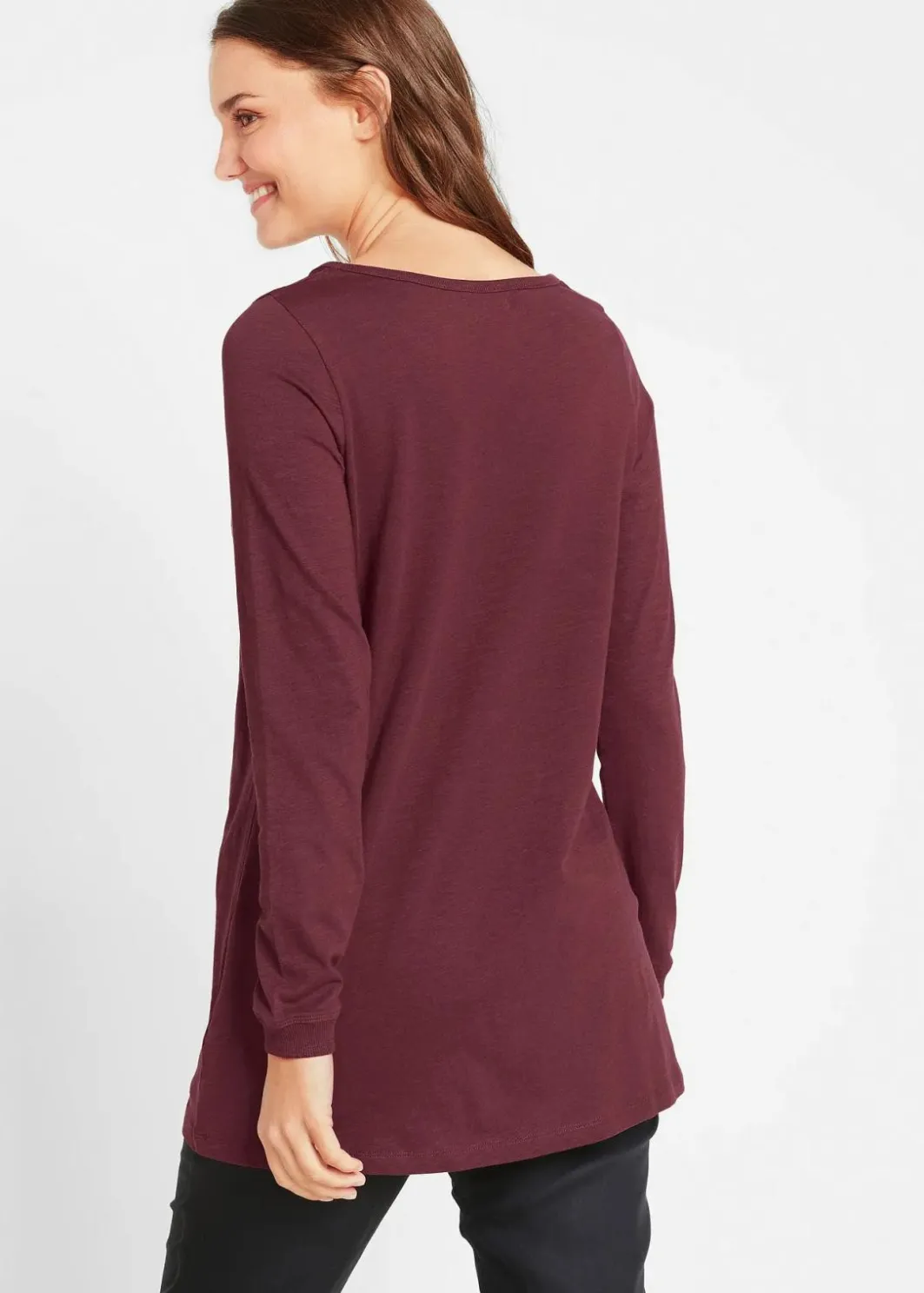 Discount Longshirt aus reiner Baumwolle Damen Shirts & Tops