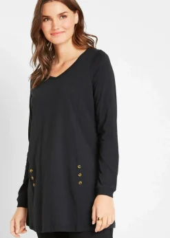 Damen bonprix Shirts & Tops|Longshirt aus reiner Baumwolle