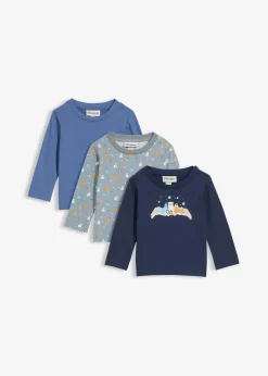 Discount Longshirt aus reiner Bio-Baumwolle (3er Pack) Kinder Mehrfachpacks|Shirts & Pullover