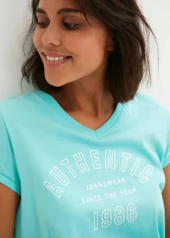 Damen bonprix Shirts & Tops|Nachhaltigere Materialien|Longshirt aus reiner Bio-Baumwolle