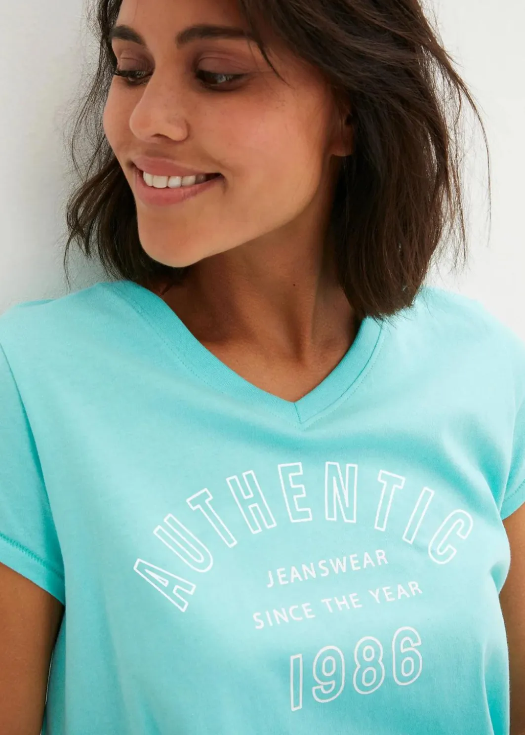Damen bonprix Shirts & Tops|Nachhaltigere Materialien|Longshirt aus reiner Bio-Baumwolle