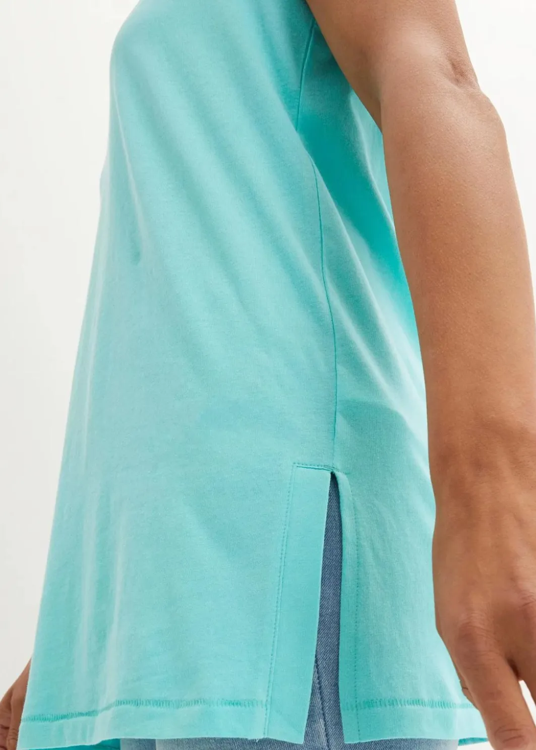 Damen bonprix Shirts & Tops|Nachhaltigere Materialien|Longshirt aus reiner Bio-Baumwolle