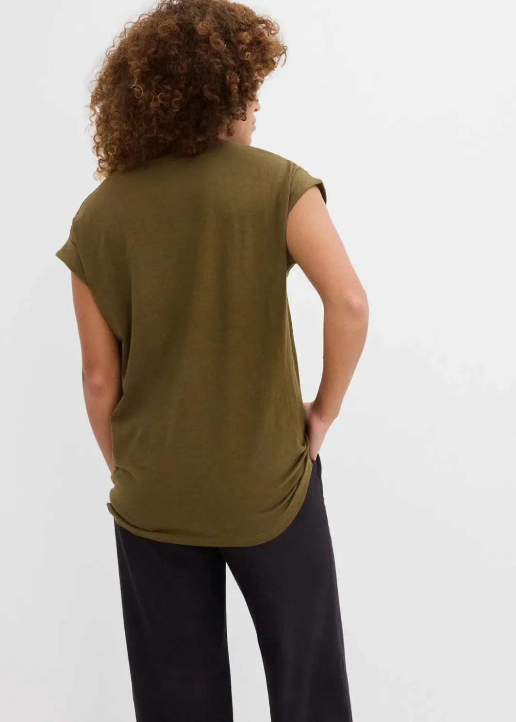 Damen bonprix Bekleidung·Röcke|Nachhaltigere Materialien|Longshirt aus reiner Bio-Baumwolle (2er Pack)