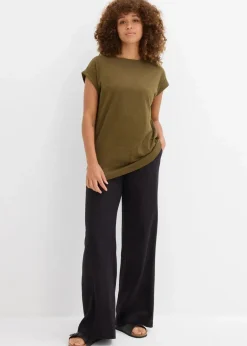 Damen bonprix Bekleidung·Röcke|Nachhaltigere Materialien|Longshirt aus reiner Bio-Baumwolle (2er Pack)