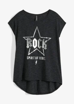 Damen bonprix Shirts & Tops|Longshirt aus softem Viskose-Mix