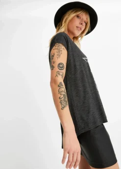 Damen bonprix Shirts & Tops|Longshirt aus softem Viskose-Mix