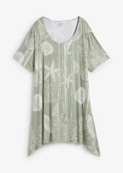 Damen bonprix Shirts & Tops|Longshirt aus softem Viskose-Mix