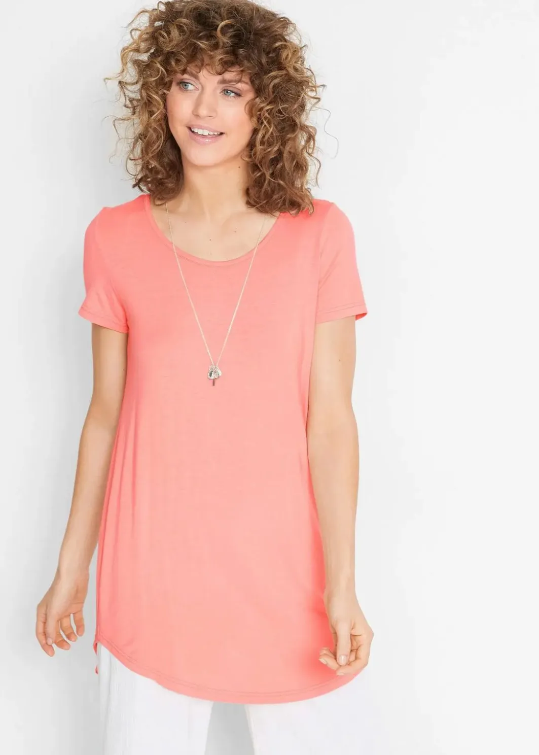 Damen bonprix Shirts & Tops|Basics|Longshirt aus softer Viskose