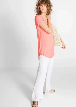 Damen bonprix Shirts & Tops|Basics|Longshirt aus softer Viskose