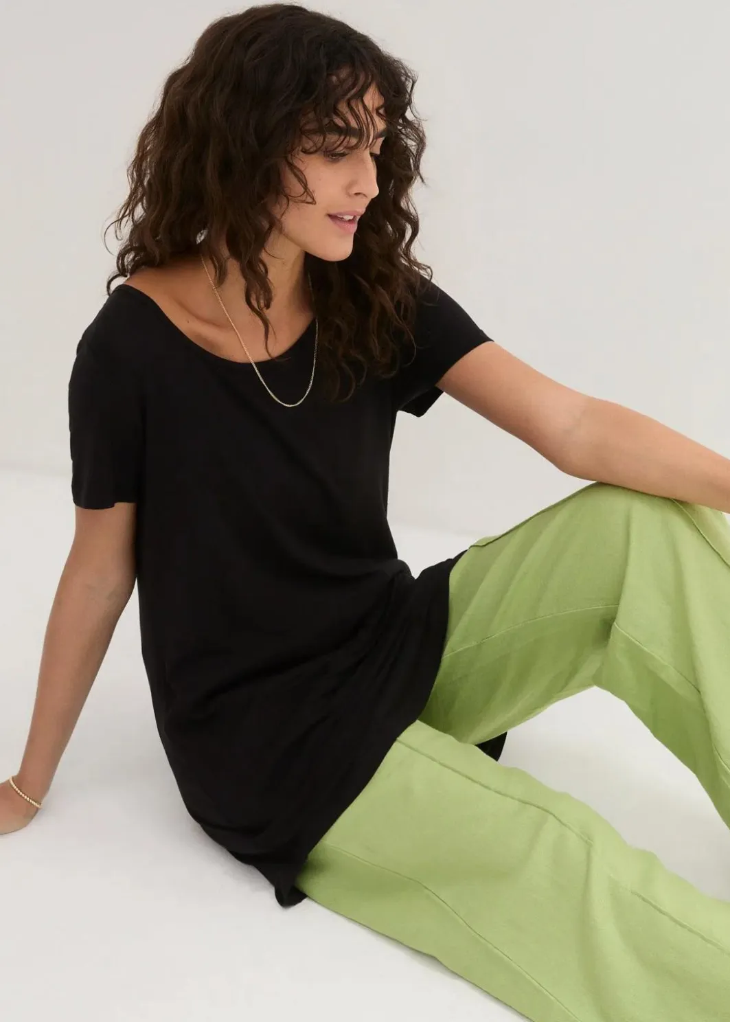 Damen bonprix Bekleidung·Röcke|Nachhaltigere Materialien|Longshirt aus softer Viskose