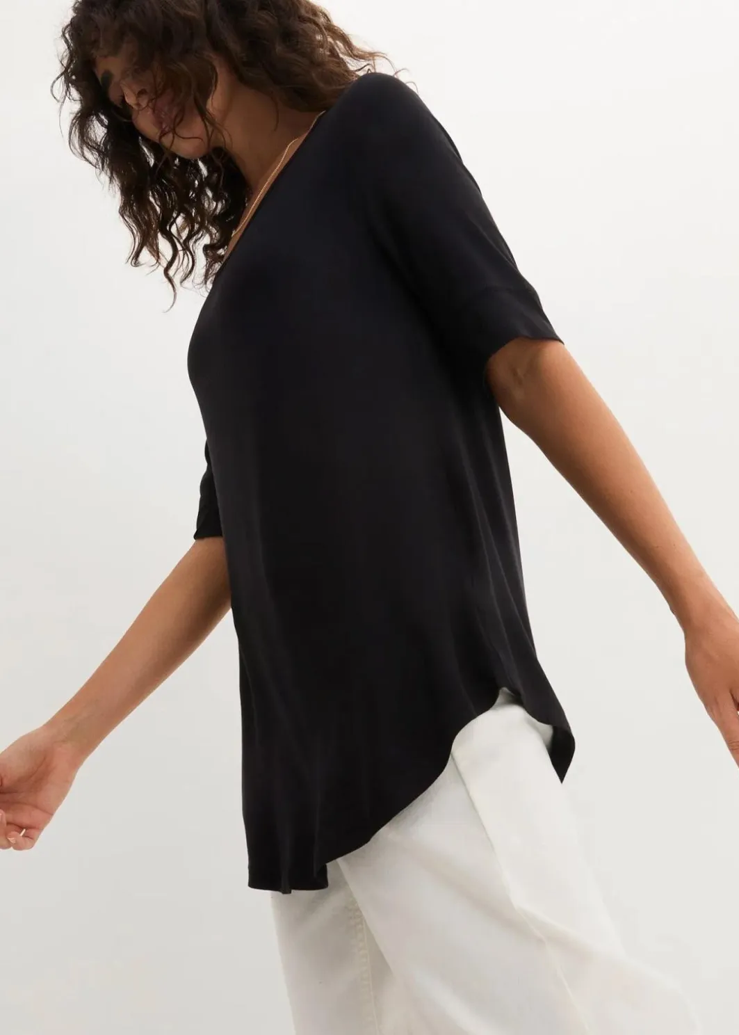 Damen bonprix Bekleidung·Röcke|Nachhaltigere Materialien|Long-Shirt aus softer Viskose