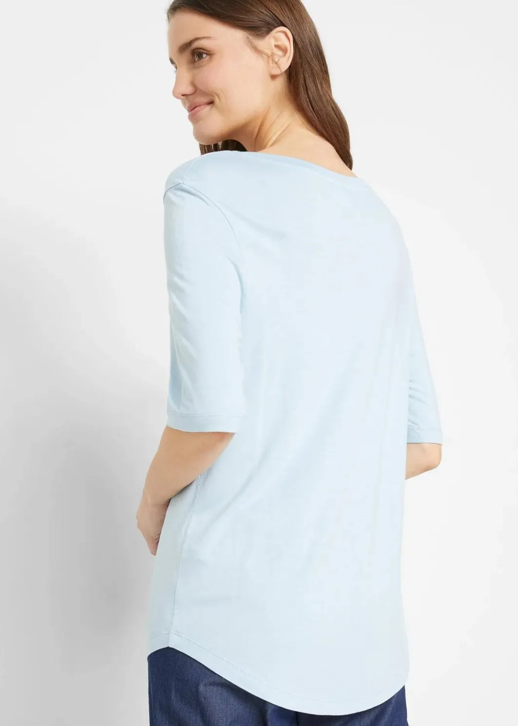 Damen bonprix Basics|Shirts & Tops|Longshirt aus softer Viskose, 2er-Pack