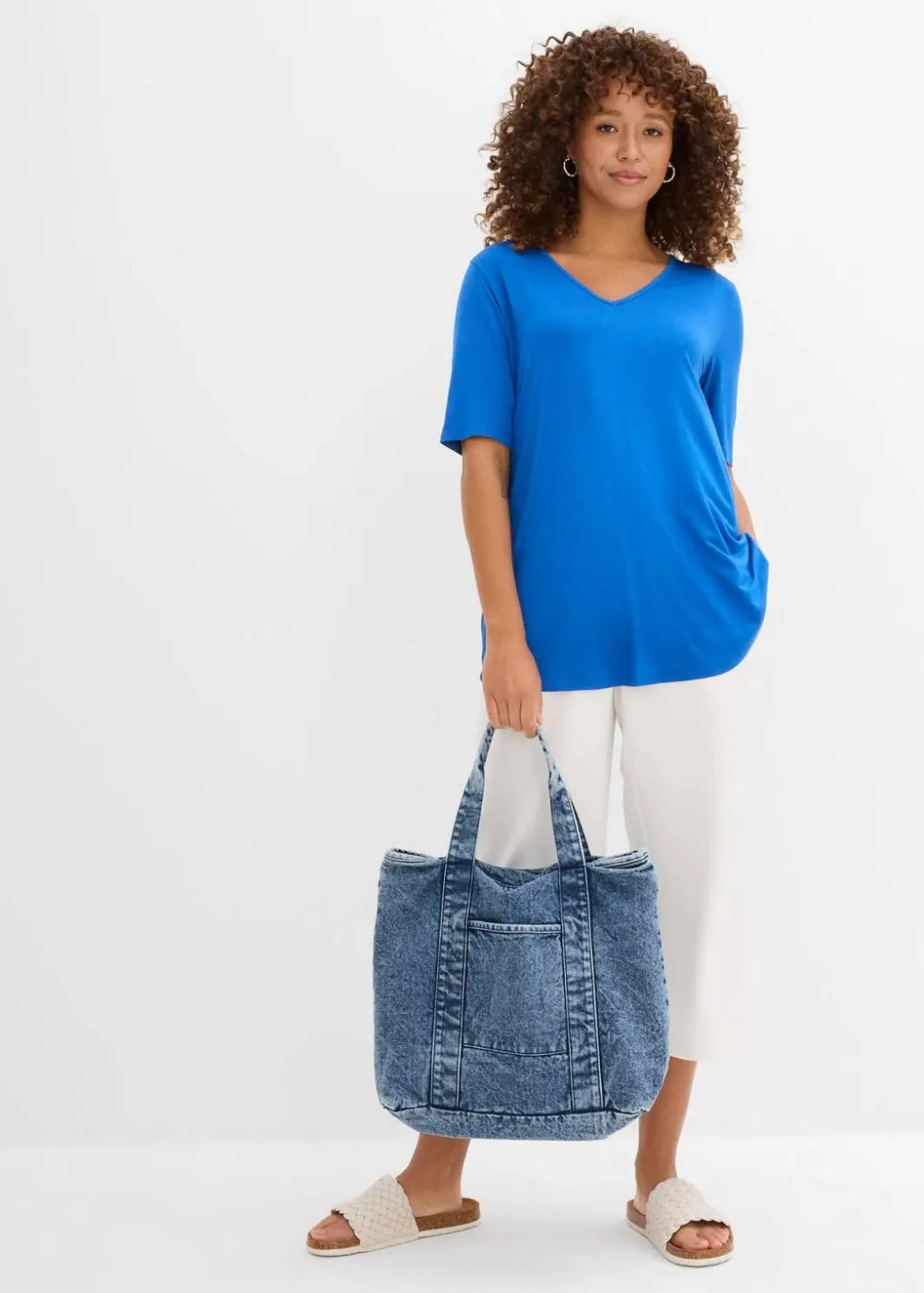 Sale Longshirt aus softer Viskose Damen Nachhaltigere Materialien|Shirts & Tops