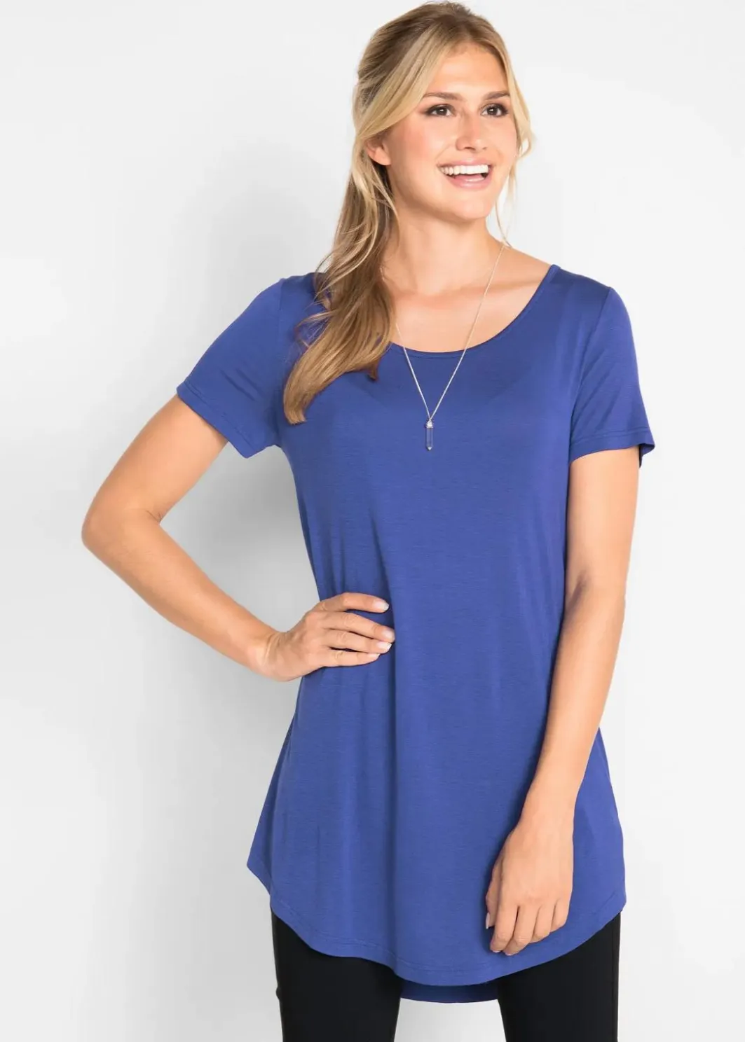 New Longshirt aus softer Viskose Damen Shirts & Tops|Basics