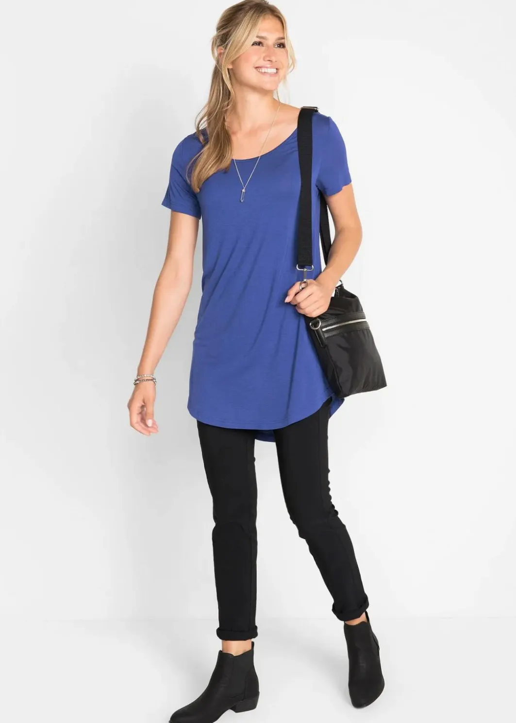 New Longshirt aus softer Viskose Damen Shirts & Tops|Basics