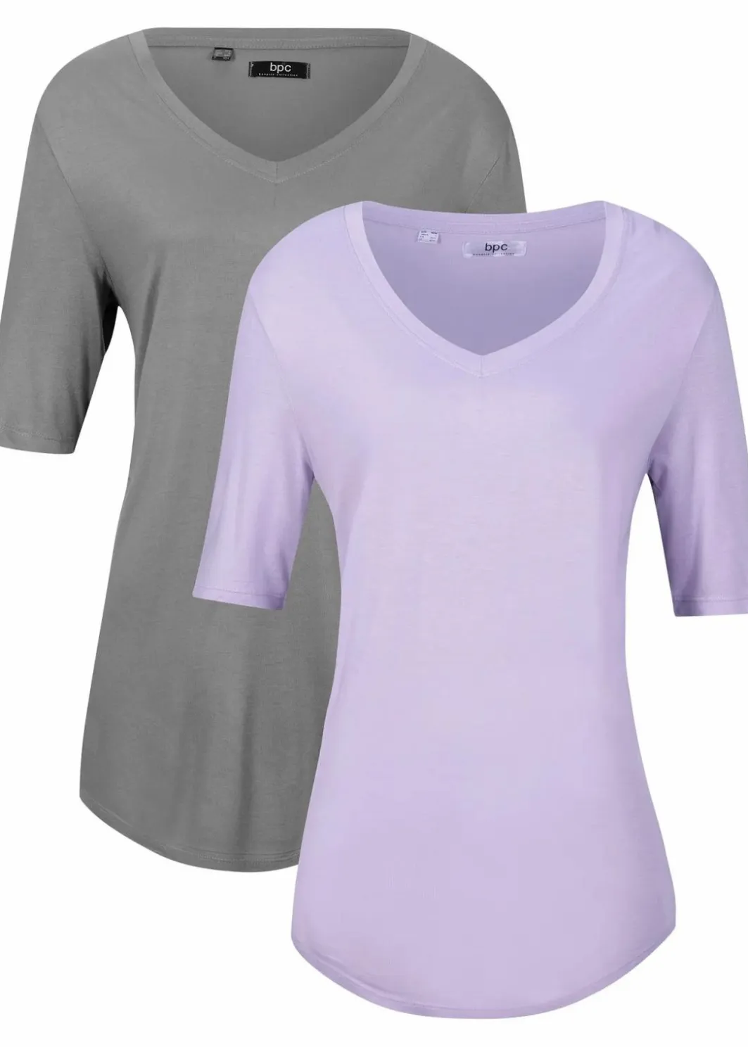 Hot Longshirt aus softer Viskose, 2er-Pack Damen Nachhaltigere Materialien|Shirts & Tops