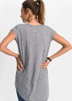 Damen bonprix Shirts & Tops|Longshirt aus Viskose-Mischung