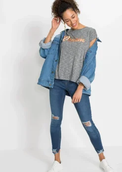 Discount Longshirt aus Viskose-Mix Damen Shirts & Tops