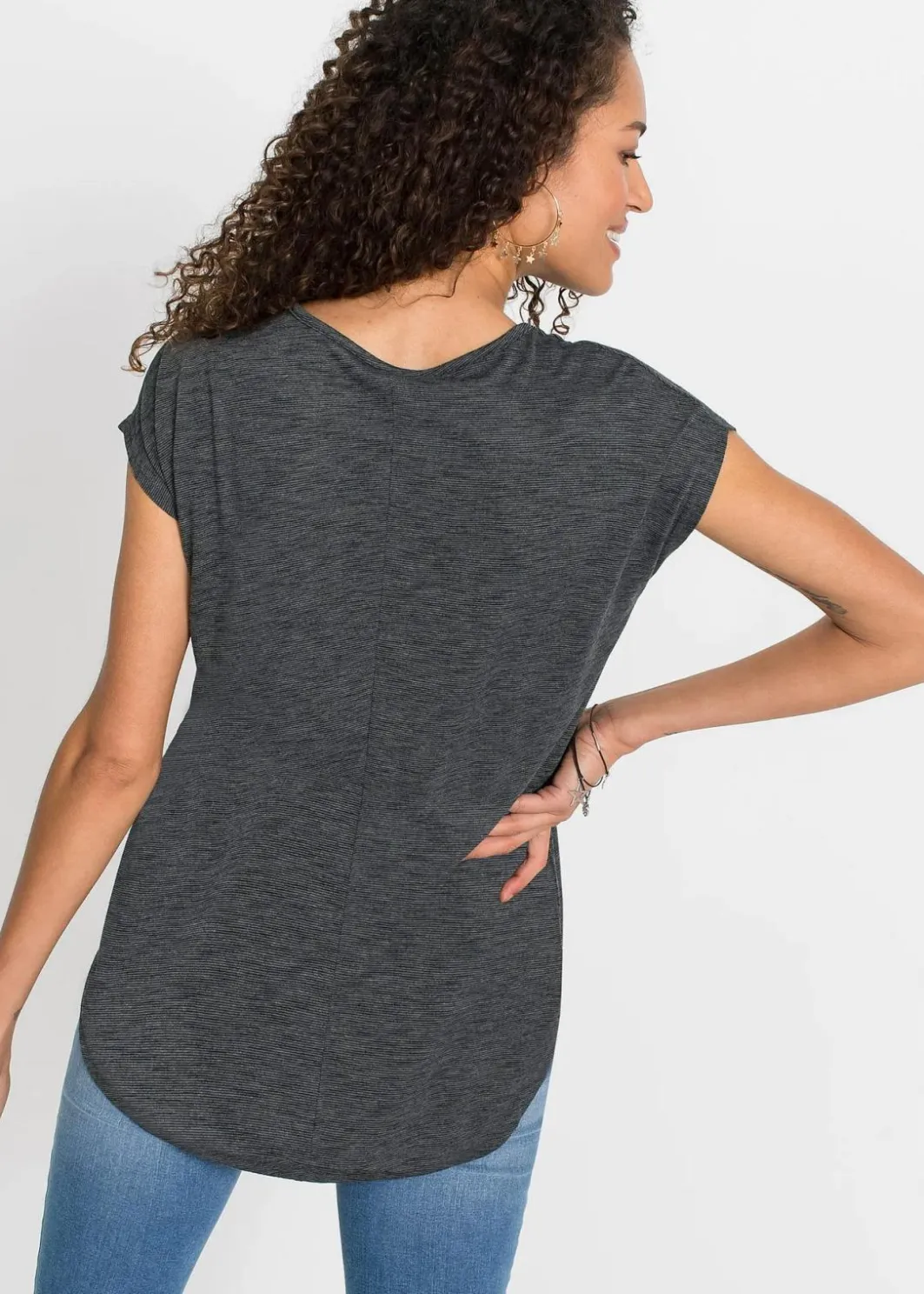 New Longshirt aus Viskose-Mix Damen Shirts & Tops