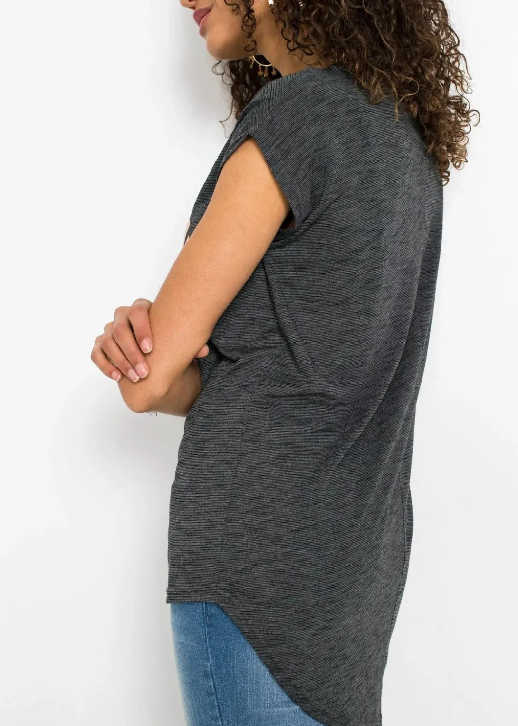 New Longshirt aus Viskose-Mix Damen Shirts & Tops