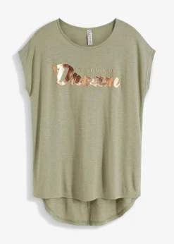 Damen bonprix Shirts & Tops|Longshirt aus Viskose-Mix