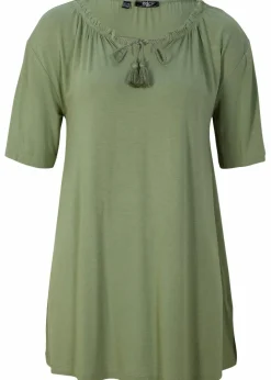 Sale Longshirt aus Viskose-Mix Damen Shirts & Tops|Nachhaltigere Materialien