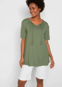 Sale Longshirt aus Viskose-Mix Damen Shirts & Tops|Nachhaltigere Materialien