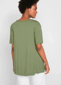Sale Longshirt aus Viskose-Mix Damen Shirts & Tops|Nachhaltigere Materialien