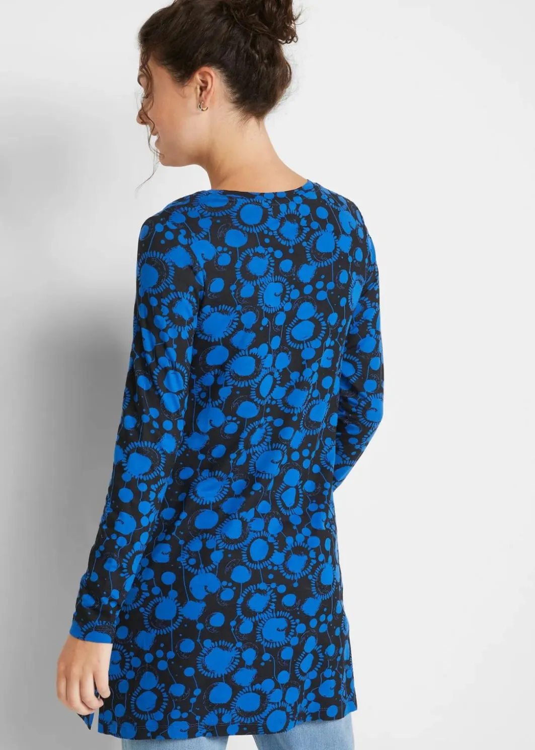 Damen bonprix Nachhaltigere Materialien|Shirts & Tops|Longshirt aus Viskose-Mix