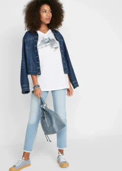 Damen bonprix Shirts & Tops|Longshirt, bedruckt