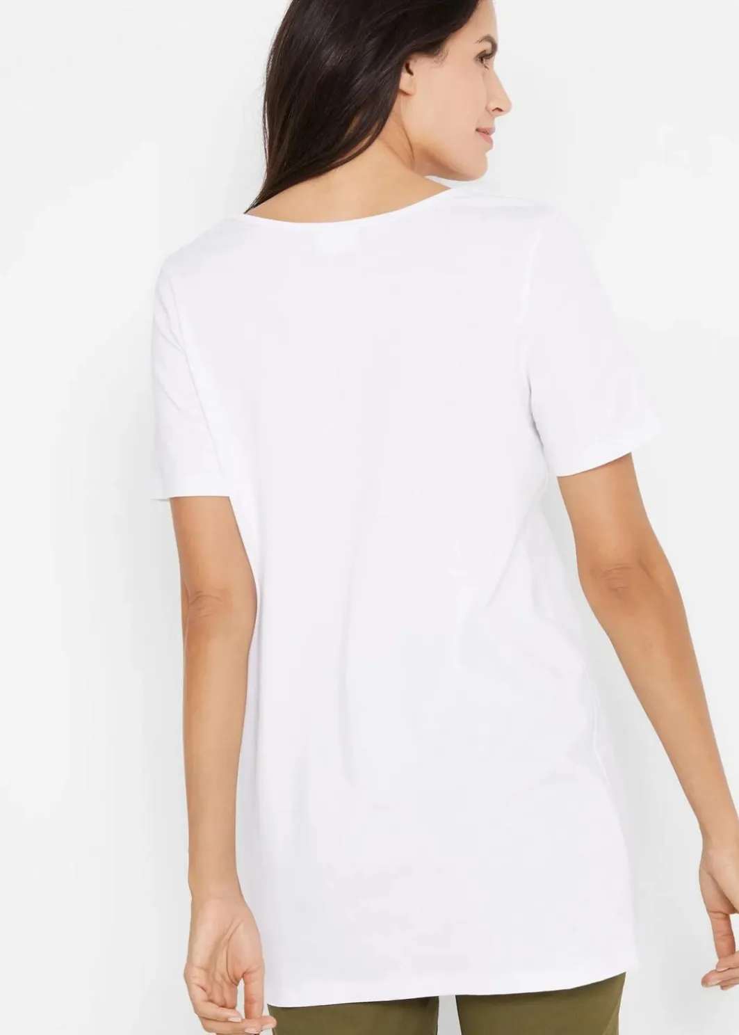 Damen bonprix Shirts & Tops|Basics|Long-Shirt, 2er-Pack