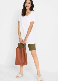 Damen bonprix Shirts & Tops|Basics|Long-Shirt, 2er-Pack