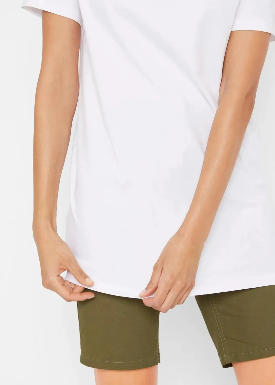 Damen bonprix Shirts & Tops|Basics|Long-Shirt, 2er-Pack